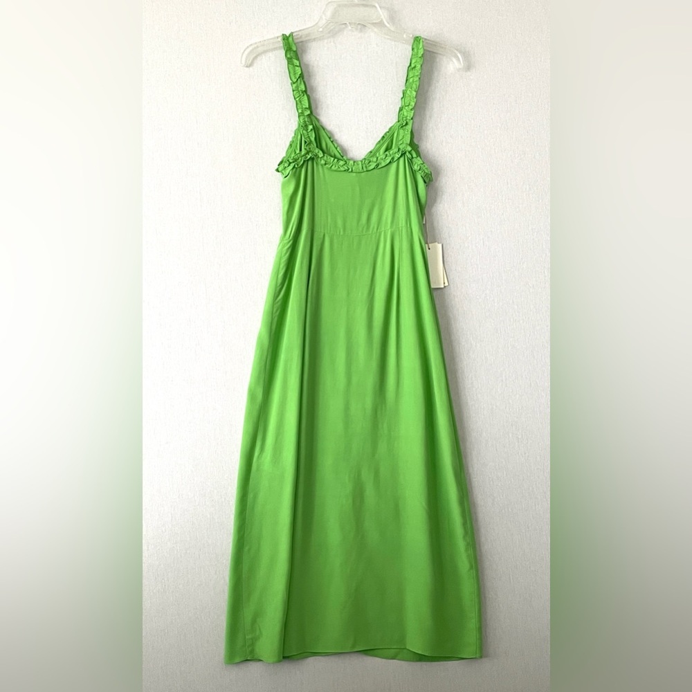 Aritzia Wilfred Lealia Ruffle Midi Dress Size 4 - Picture 5 of 12